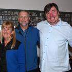 Event organiser Gillian McFarlane, of Mosgiel, coach Willa Faber and her husband Kobus, of Milton...