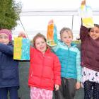 Milania Johanson, 8, of Lawrence, Scarlett Brogden, 3, of Hawera, and Bella Murray, 6, Manaia...