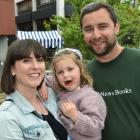 Hannah, Huia (3) and Chad Steiner-Mitchell, of Dunedin. PHOTOS: GREGOR RICHARDSON