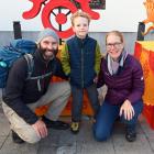 Steffen, Luca, 6, and Tanja Haertel, of Germany.