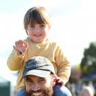 Caleb Green and his daughter Sylvie Green, 3, of Dunedin.