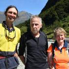 Posing after a successful trapline clearance are (from left) Southern Lakes Sanctuary Matukituki...