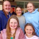 (Back row, from left) Laura Davis, 14, Bella Tiplady, 15, Emma Davis, 12; (front row) Kate Davis,...