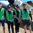 Celebrating the flight of a restored Mosquito at Warbirds Over Wanaka in 2024 are (from left)...