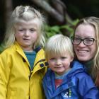 Louise, 4, and Luka, 2, Hechelmann with Sonja Bruns. PHOTOS: PETER MCINTOSH