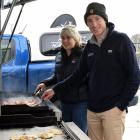 Britt Davis, of Invercargill, and Nick Bunting, of Gore. PHOTOS: SHAWN MCAVINUE
