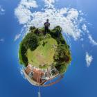 The photographer takes a selfie using DJI sphere panoramic mode in Ocean Grove on Sunday,...