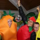 Funky fruit and veges (from left) Christina Martin, Sophie Mander and Anna Robinson will show off...