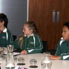 Tarras School pupils (from left): Jack (12) and Billie (10) Willson and K’Dence Harrison (10)...