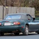 A dog unit begins a search for two men believed to be connected to a stolen Mazda found dumped in...