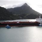 Matuku arrives at Marsden Point, near Whangarei, this month. Photo by Mike Swords.