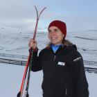The clouds part as Snow Farm general manager Nikki Holmes checks  cross-country ski trails on the...