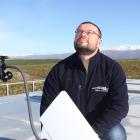 Atmospheric scientist Dave Pollard with research equipment at the National Institute of Water and...