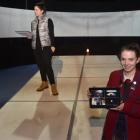 Kavanagh College pupil and theatre ambassador Erin Dungey (17) helps the Backstage Pass project...