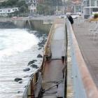 2011: Damage caused by heavy seas to a ramp at the Esplanade, St Clair.