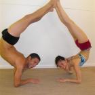 2011 International Ghosh Cup yoga champions Joseph Encinia and Yukari Miwa took classes at...