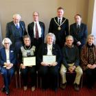 2014 Waitaki District Council Citizens Awards recipients (back, from left) Neville Cowles, Les...