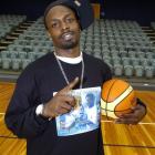 Lemar Gayle wears a sweatshirt in memory of a family member who was killed. Photo by Gregor...