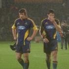 Tim Boys, left and Paul Williams after the loss to the Waratahs at Carisbrook on Saturday. Photo...