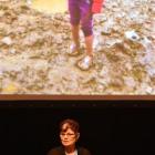 Unicef NZ executive director Vivien Madiaborn speaks at the Glenroy Auditorium last  night. PHOTO: PETER MCINTOSH