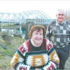 Day to remember: Shirley and Ian Aitchison this week in front of the Alexandra Bridge, which...