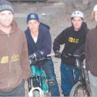 Ready to ride: Wanaka bike track building group Four Four Three (from left) Dan Haydon, brothers...