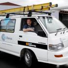 Murray Coomer, Downer EDI Engineering advanced technician, displays his newly-painted van. Photo...