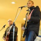 Opshop guitarist Matt Treacy (left) and singer Jason Kerrison perform at Fairfield School...