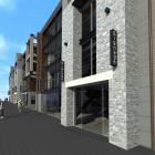 A computer-generated image of how Searle Lane, looking towards Camp St, will look once the Church...