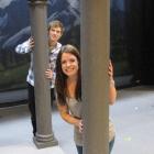 Ailsa Williamson and Pol Nicholson at the Queenstown Memorial Hall yesterday during a break in...