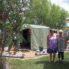 Bannockburn Domain camping ground caretaker Jane Scott (right) and ''Millionaires Mile'' camper...
