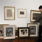 Brett McDowell, of Brett McDowell Gallery, prepares for the  "Frances Hodgkins" exhibition. Photo...