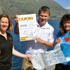 (From left) On the Road Recycling manager Sophie Ward, Lake Wanaka Tourism general manager James...