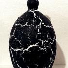 <i>Black crawled zig-zag bottle,</i> by John Parker