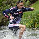 Josh Harris gets in some river run training at Frasers Gully. Photo by Peter McIntosh.