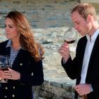 The Duke and Duchess of Cambridge sample the wares during their visit to Amisfield Winery, near...