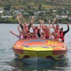 Waving Supporters of Thunder Jet were given a celebratory spin on Lake Wakatipu  after hearing of...