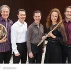 Zephyr (from left) Robert Weeks (bassoon), Philip Green (clarinet), Bridget Douglas (flute),...