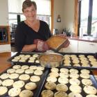 Alsion Fahey of Wanaka proudly displays her award winning baking. Photo by Matthew Haggart.