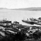 A busy day at Port Chalmers wharves on November 4, 1914: The ships include the Home liners...