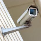A closed circuit survelliance camera at the Dunedin Public Library plaza. Photo ODT files