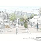 A concept sketch of a residential lane in the proposed Shotover Country development. Image supplied.