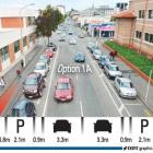 A corrected graphic of a new option, known as Option 1A, for a new separated cycle lane in...