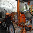 A drilling jumbo working underground at Waihi, where Oceana Gold has stepped up drilling,...