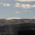 A fire on the Knobby Range, near Roxburgh, burnt about 100ha  yesterday. Photo by Sarah Marquet.
