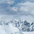 A helicopter  recovers the body of the Swedish climber who died after falling 600m on Mt Cook...