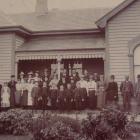 A late 19th-century gathering outside the Wilson home, at Glenomaru, near Owaka. Photo from Owaka...