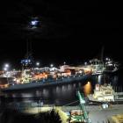 A Maersk Line ship being loaded at Port Otago last week. Photo by Stephen Jaquiery.