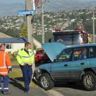 A man was injured after his vehicle crashed into a pole at the intersection of Cockerell St and...