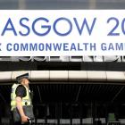 A police officer provides security in preparation for the Commonwealth Games in Glasgow. REUTERS...